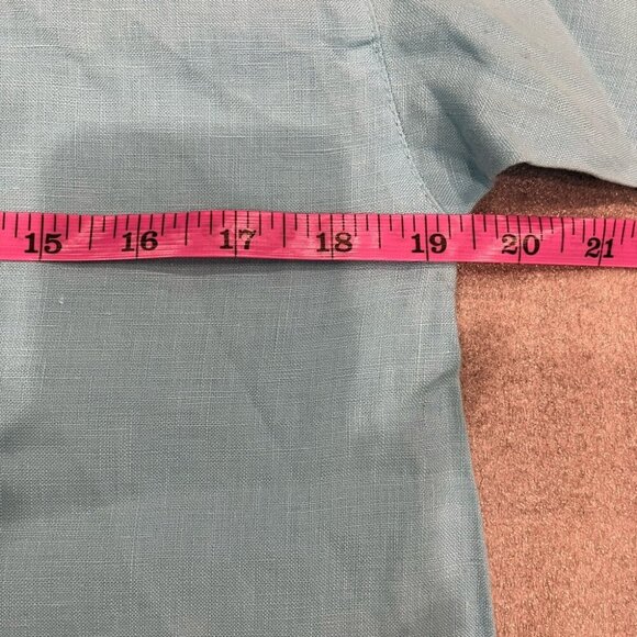 [XS]Click By Color Me Cotton Light Blue Cowl Neck Tunic Linen Top Blouse NWOT - Picture 6 of 9